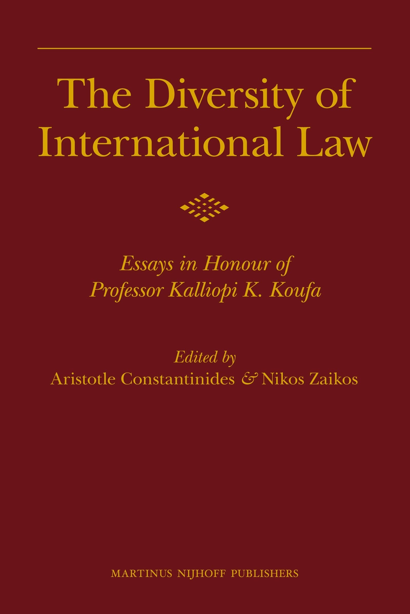 Book cover image for The Diversity of International Law ISBN: 9789004180390